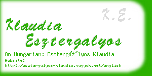 klaudia esztergalyos business card